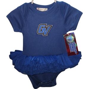 NWT Two Feet Ahead Collegiate Licensed Product "GV" Tutu Short Sleeve Onesie